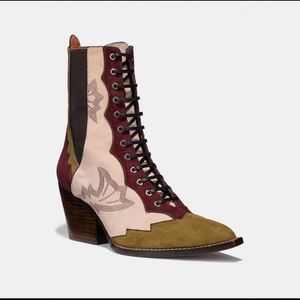 New! Coach lace up bootie